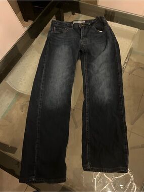Women’s Levi Dark Wash Blue Straight-Leg Jeans